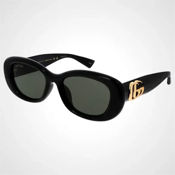 New Authentic Gucci Oval Sunglasses Oval frame sunglasses in yellow gold-toned | GUCCI® US main image 4